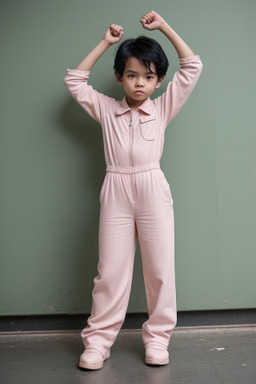 Singaporean child boy with  black hair