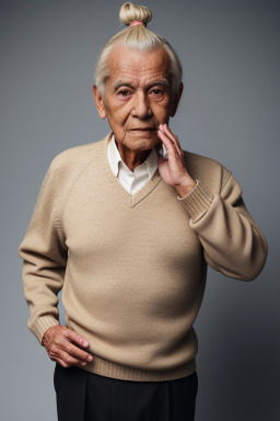 Peruvian elderly male with  blonde hair