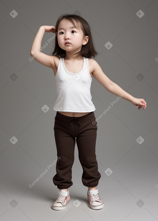 Chinese infant girl with  brown hair