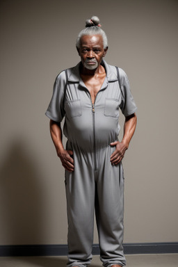 Zambian elderly male with  gray hair