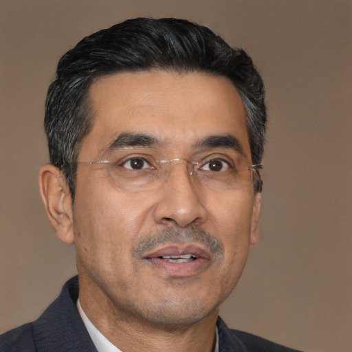 Neutral latino adult male with short  black hair and brown eyes