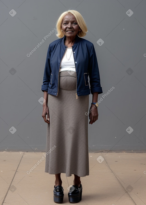 Sudanese elderly female with  blonde hair