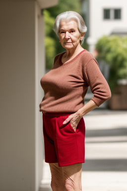 Austrian elderly female with  brown hair