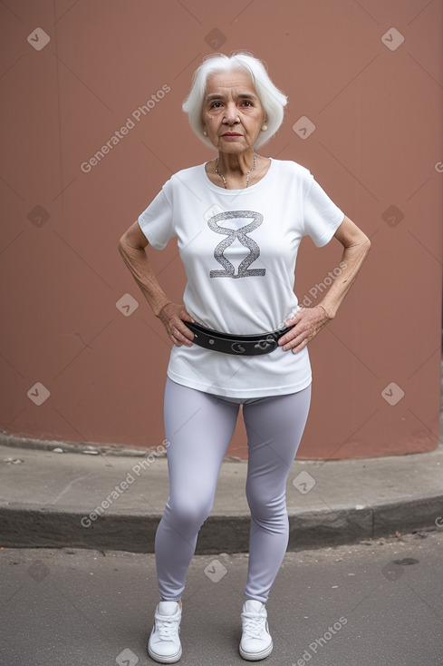 Algerian elderly female with  white hair