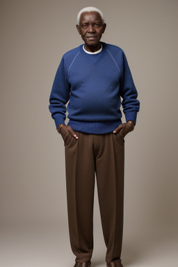 Zambian elderly male with  brown hair