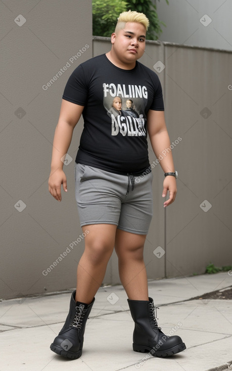 Honduran young adult male with  blonde hair