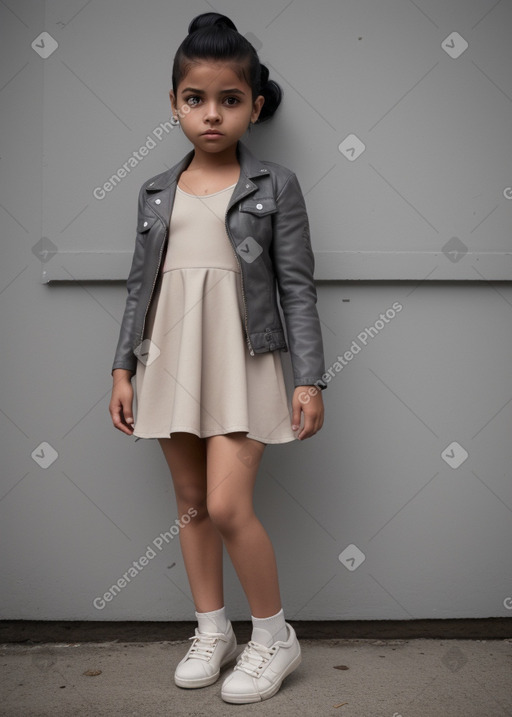 Honduran child girl with  gray hair