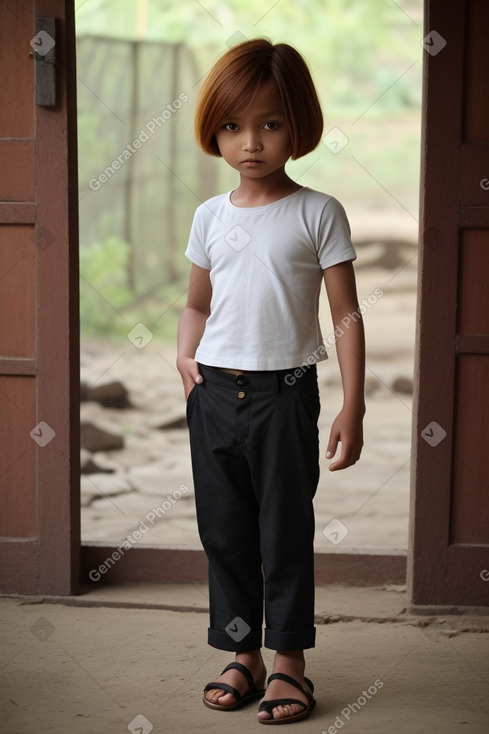 Nepalese child boy with  ginger hair