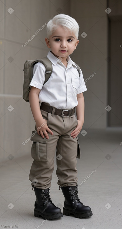 Azerbaijani infant boy with  white hair