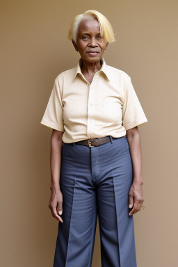 Tanzanian elderly non-binary with  blonde hair