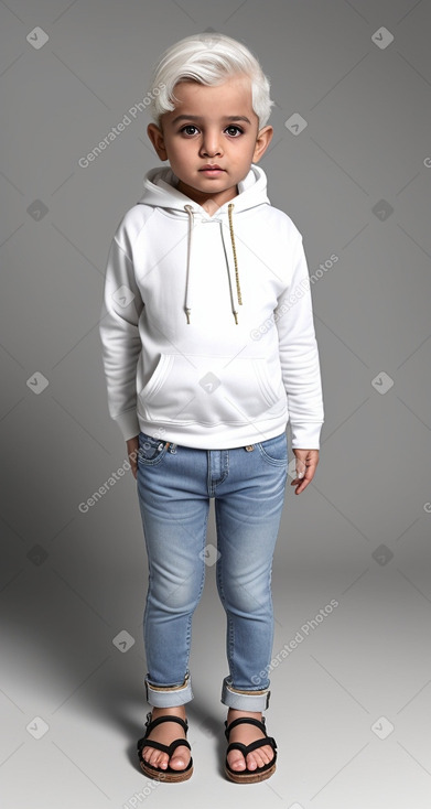 Kuwaiti infant boy with  white hair