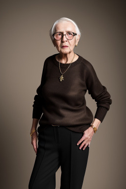 Elderly non-binary with  brown hair