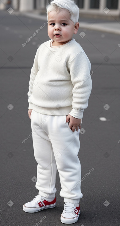 Bulgarian infant boy with  white hair