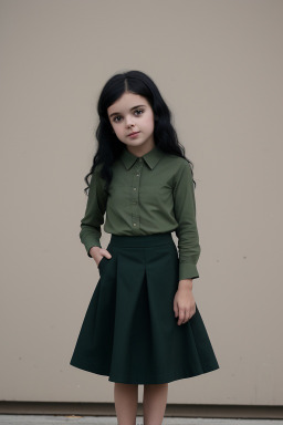 Irish child girl with  black hair