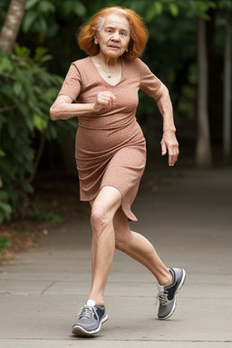 Nicaraguan elderly female with  ginger hair