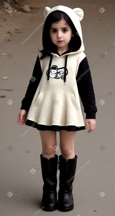 Syrian infant girl with  black hair