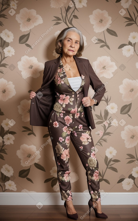 Colombian elderly female with  brown hair