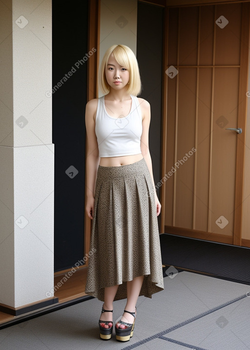 Japanese adult female with  blonde hair