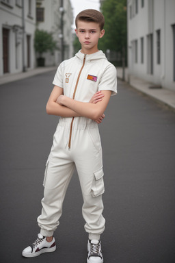 Latvian teenager boy with  brown hair