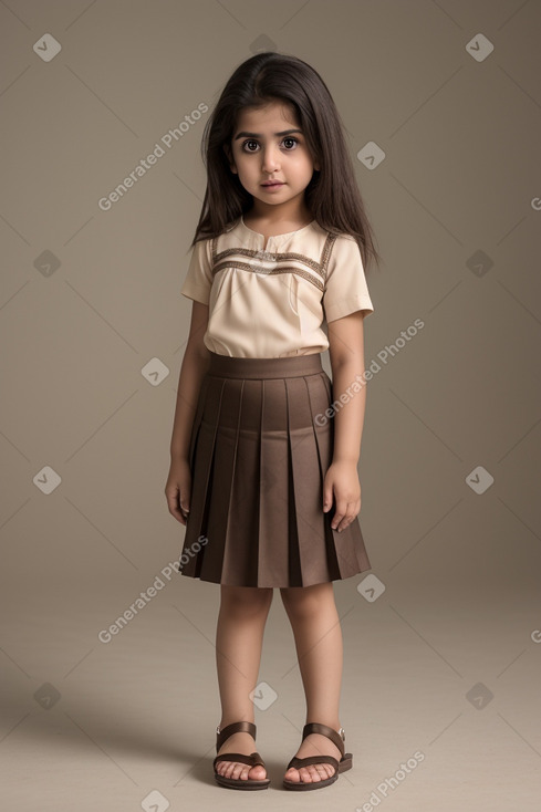 Kuwaiti infant girl with  brown hair