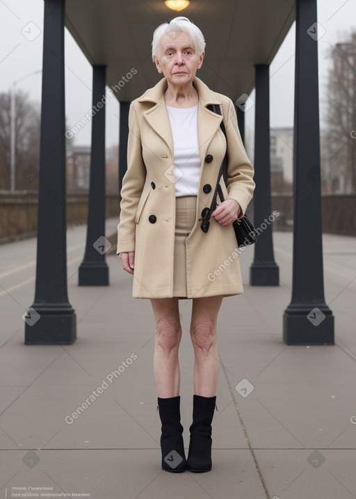 Lithuanian elderly female with  white hair