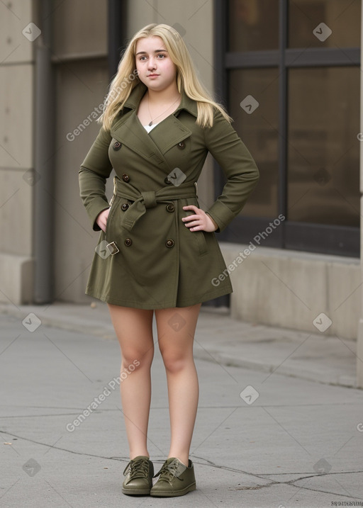 Macedonian teenager girl with  blonde hair