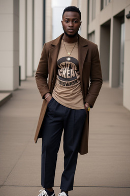 Ghanaian adult male with  brown hair