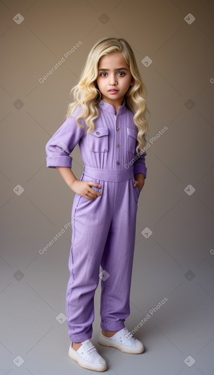 Kuwaiti child girl with  blonde hair