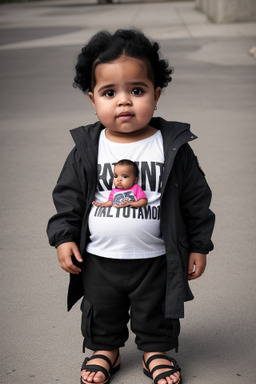 Dominican infant girl with  black hair