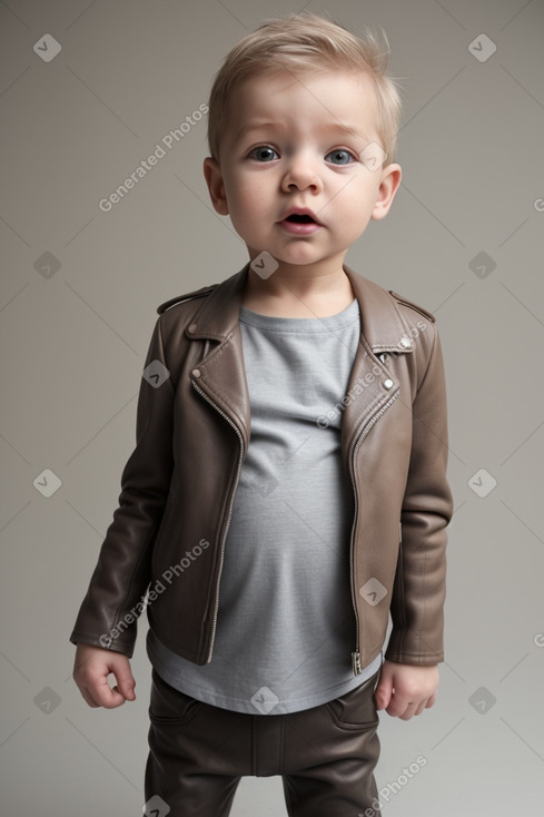 Caucasian infant boy with  gray hair