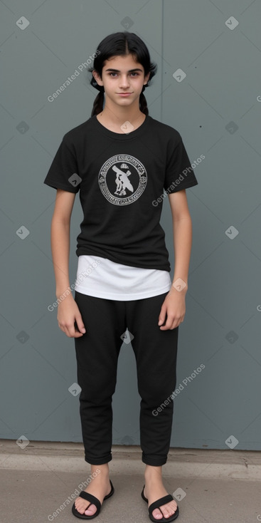 Uruguayan teenager boy with  black hair