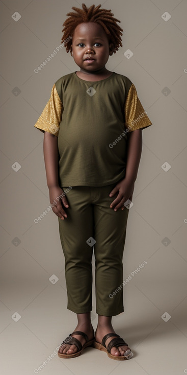 Senegalese child boy with  ginger hair