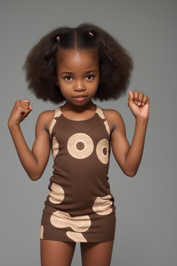 African child girl with  brown hair