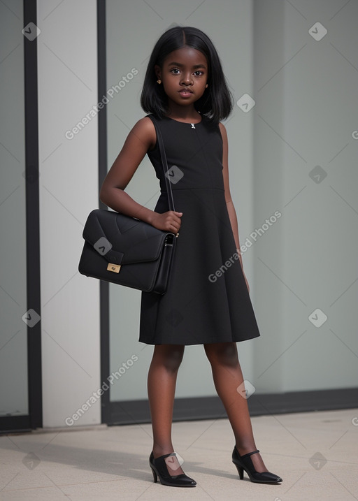 Child female with  black hair