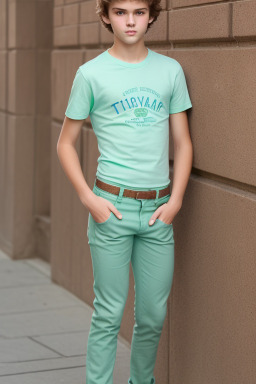 Croatian teenager boy with  brown hair