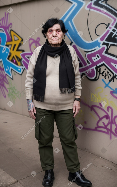 Paraguayan elderly non-binary with  black hair