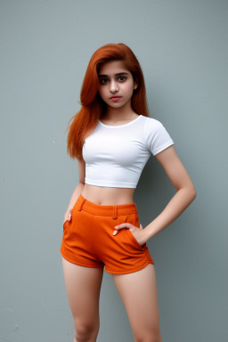 Pakistani teenager girl with  ginger hair