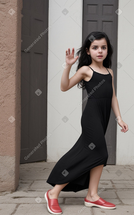 Argentine child girl with  black hair