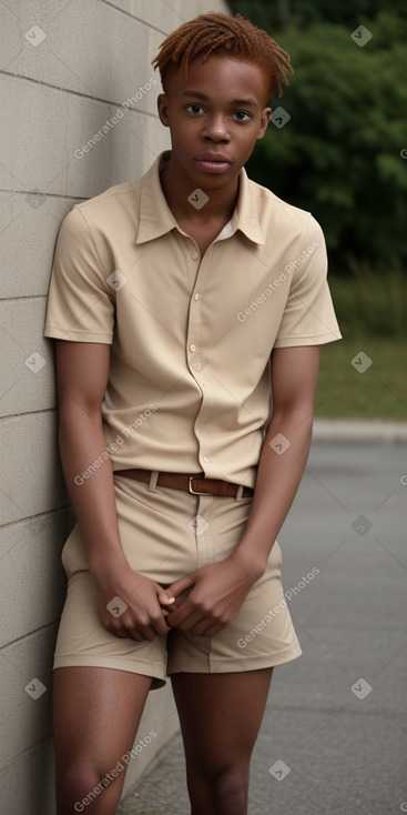 Jamaican young adult male with  ginger hair