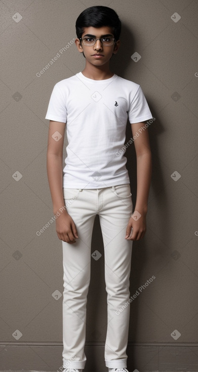 Indian teenager boy with  white hair