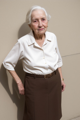 Elderly female with  brown hair