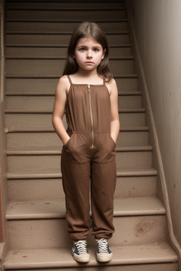 Paraguayan child girl with  brown hair