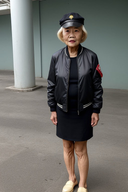 Singaporean elderly female with  blonde hair