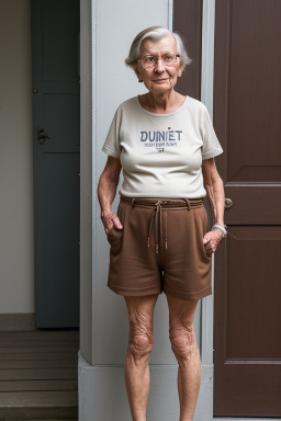 Dutch elderly female with  brown hair