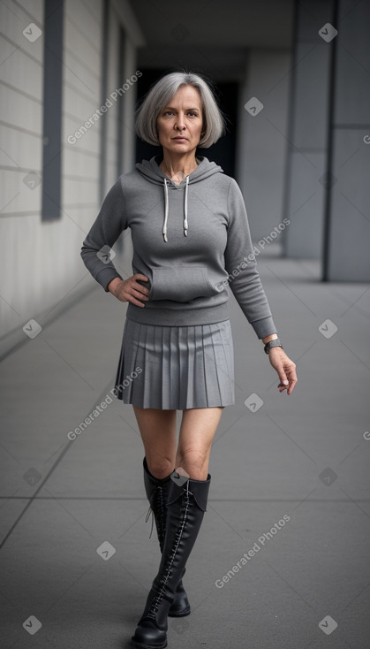 Slovenian 45 years female with  gray hair