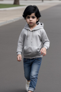 Iranian infant boy with  black hair