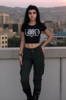 Lebanese teenager girl with  black hair