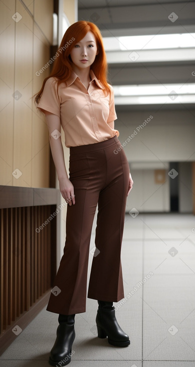 Japanese adult female with  ginger hair