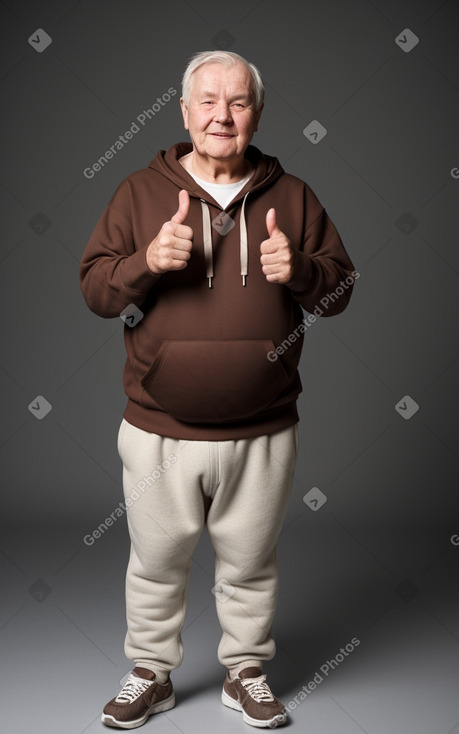 Norwegian elderly male with  brown hair