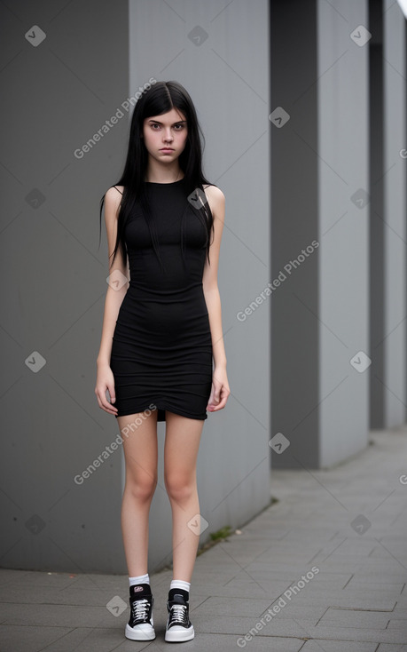 Danish teenager girl with  black hair